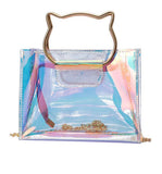 Iridescent Kitty Handle Purse