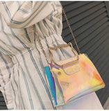 Iridescent Kitty Handle Purse