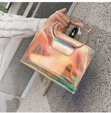 Iridescent Kitty Handle Purse