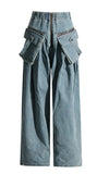 Baggy Denim Removable Pocket